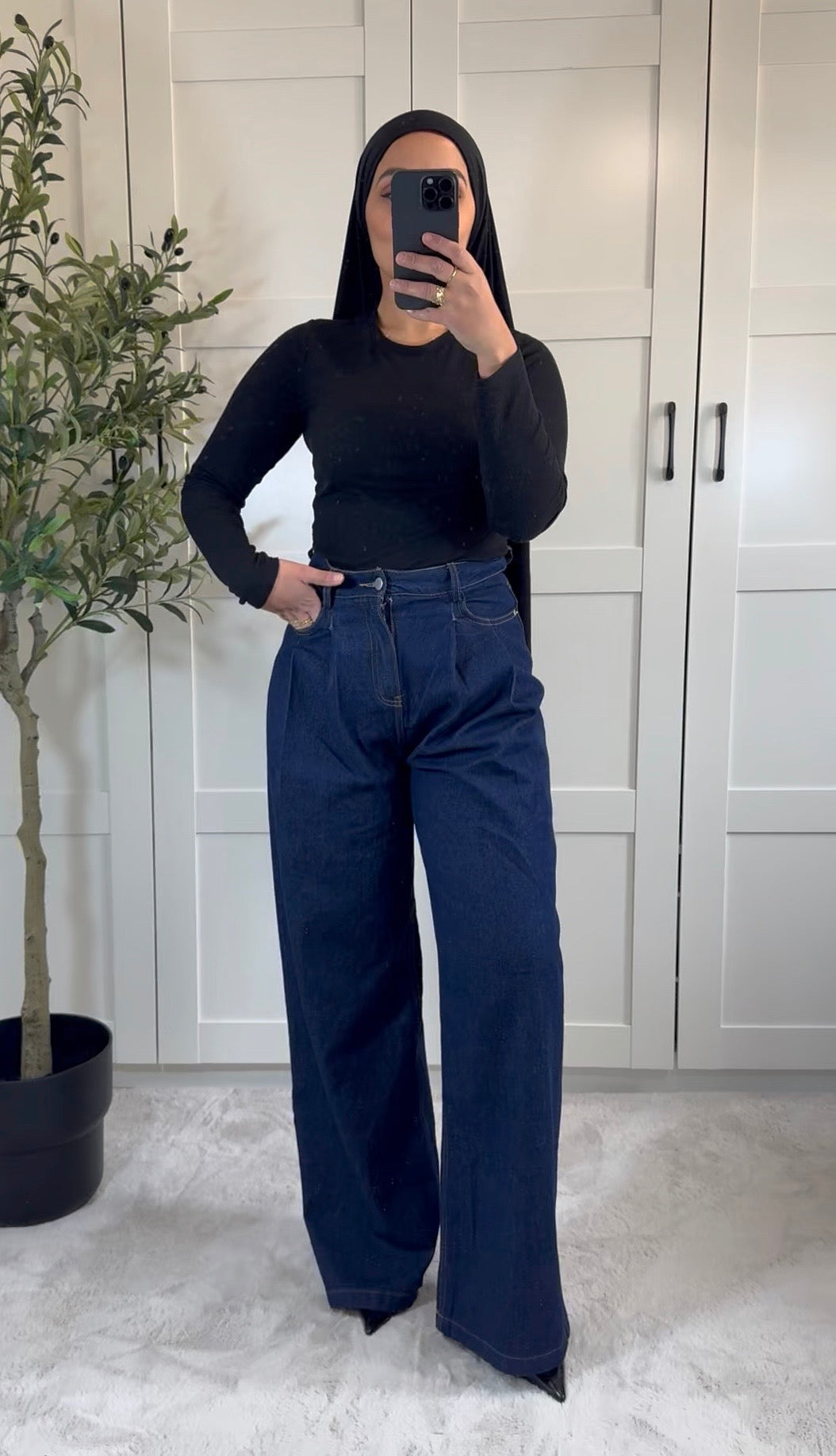 Pantalon en jean brut oversize